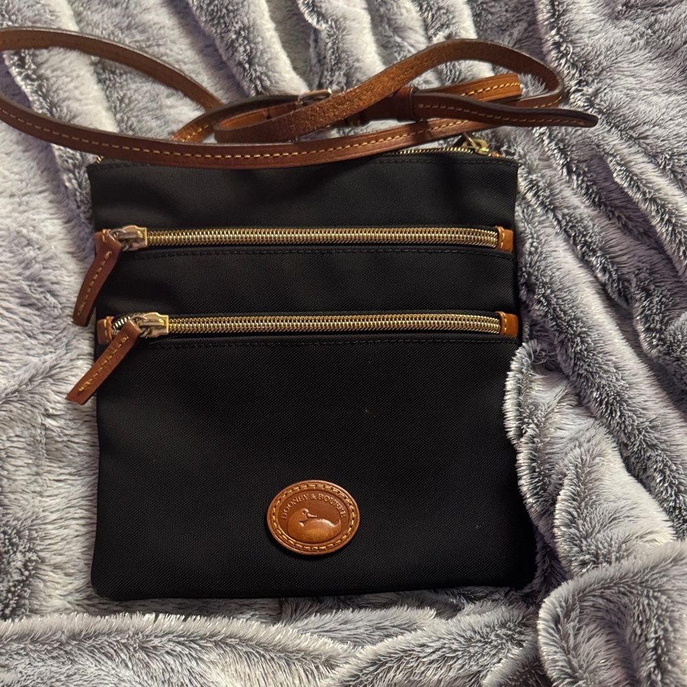Dooney & Bourke Black and Brown Crossbody Bag